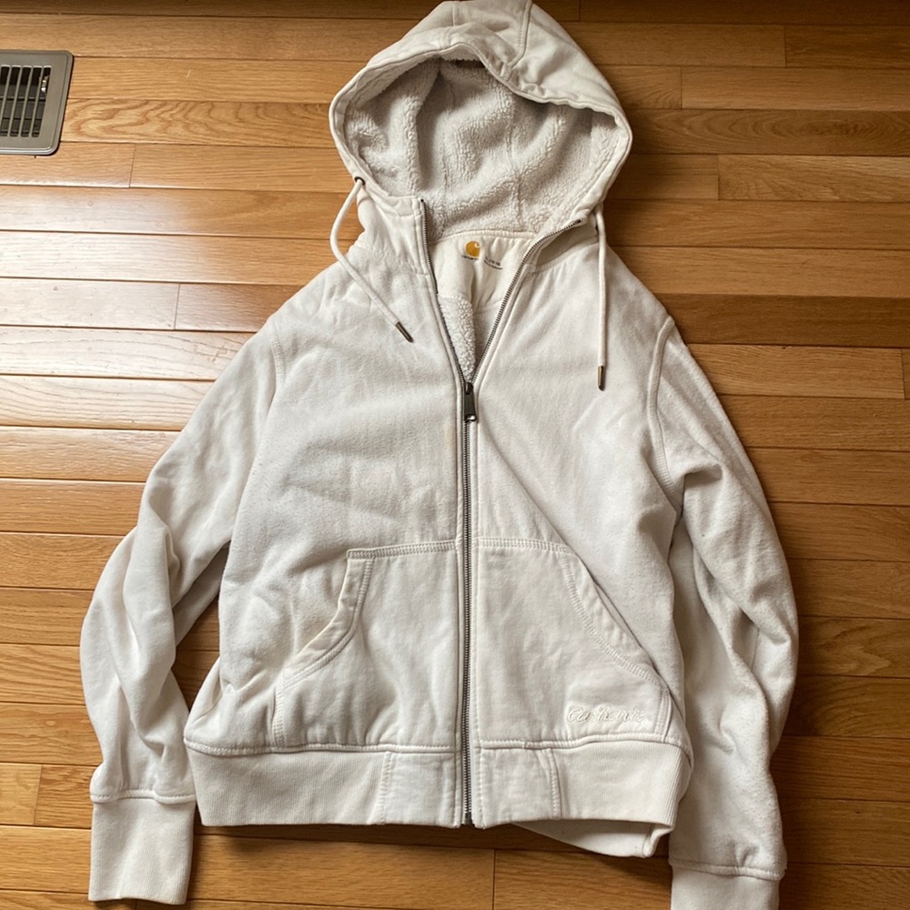 Women’s white fleece zip up Carhartt